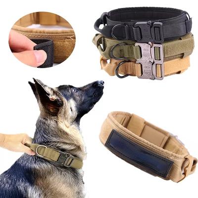 Dog Collar Adjustable Tactical Pet Collar And Leash Set For Small Medium And Big Dogs Training