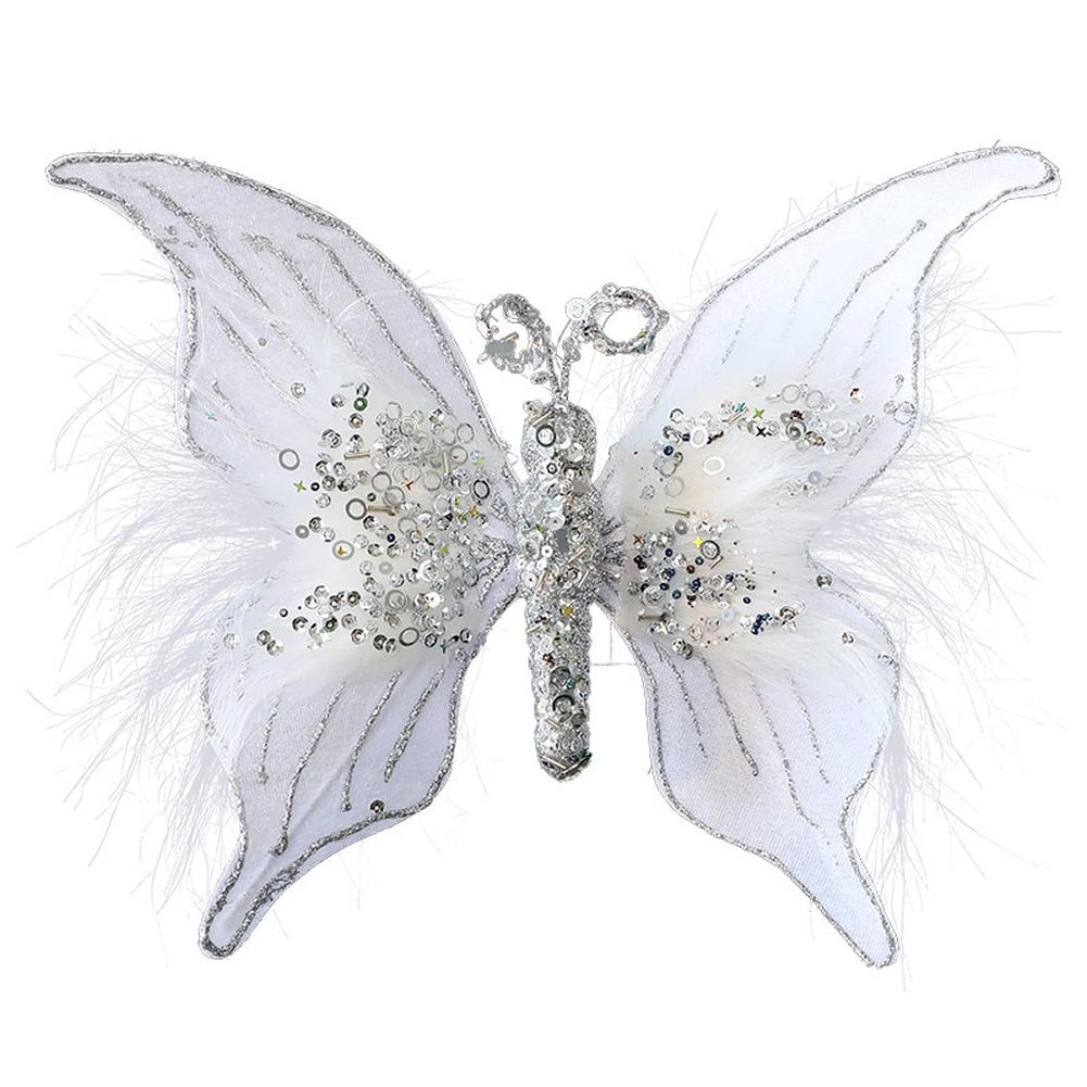 30cm Glitter Butterfly Christmas Decoration Fake Butterfly Ornament For Home Decoration Xmas Tree Pendant Navidad 2026