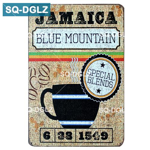 [SQ-DGLZ] Semn de cafea metal pentru decorarea peretelui de bar Semn de tablă Semne de metal de epocă Decor pentru acasă pictură plăci Poster de artă