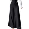 Women Casual Pants High Waist Oversized Wide Leg Office Lady Pants with Pockets Solid Color Loose Fit Business Trousers