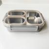 Stainless Steel Lunch Box Eco-Friendly Non-Toxic Divided Tray 25oz Capacity Metal Bento Box Snacks