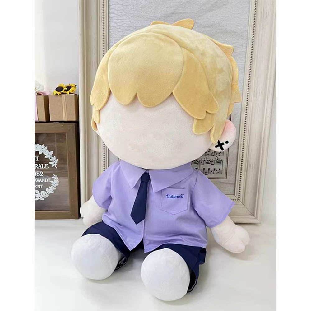 Niannyyhouse 40cm Plush Toy with Clothes, Bow Tie, Necktie, Dress Shirt, Skirt, Pants, School Uniform, and Accessories (Purple-2)