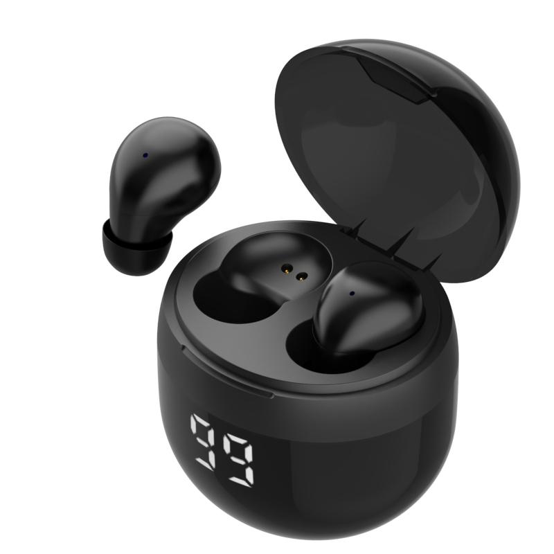 

Small And lightweight Sleep Headset LED Power Display Mini Wireless Sport Blue Tooth Headphone Music HD Call HlFl Sound Quality чорний