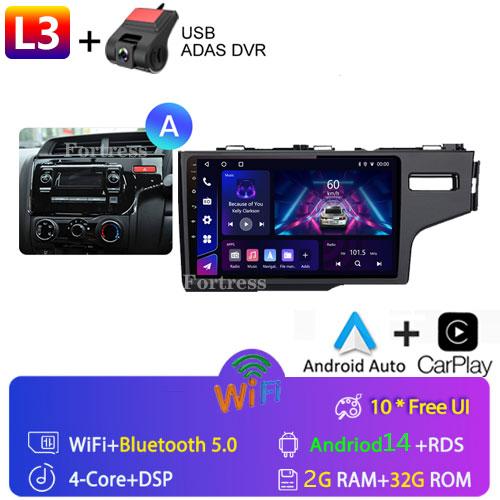 Touch screen For Honda Jazz 3 2015 - 2020 Fit 3 GP GK 2013 - 2020 Car Radio Multimedia Player GPS Navigation 4G Carplay 2Din DTS