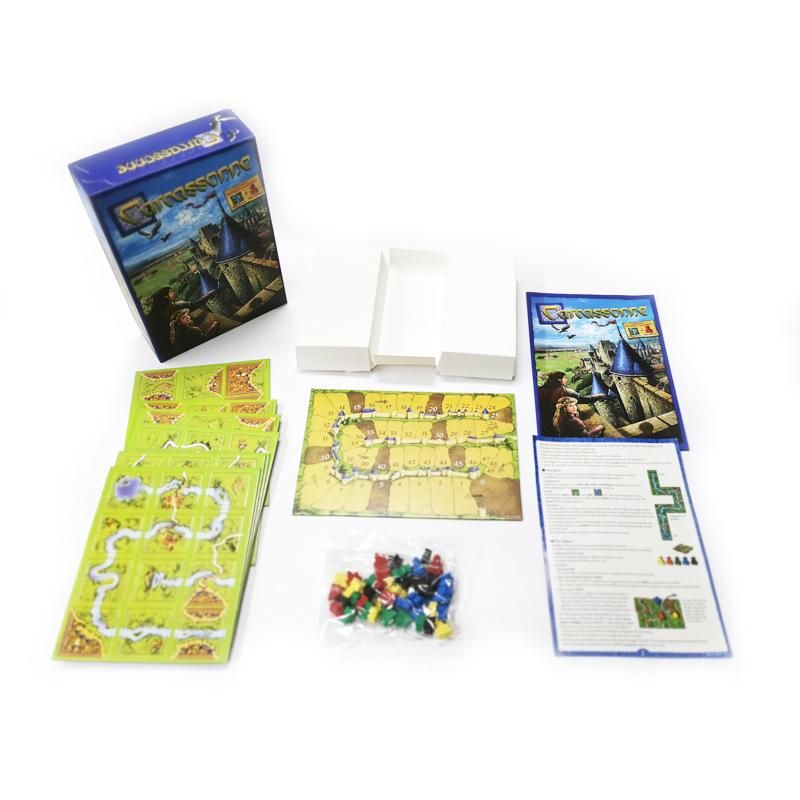 Carcassonne Classic Board Game for Family Party 2 5 Players Fun Tile Placement Strategy Game Best Gift Idea