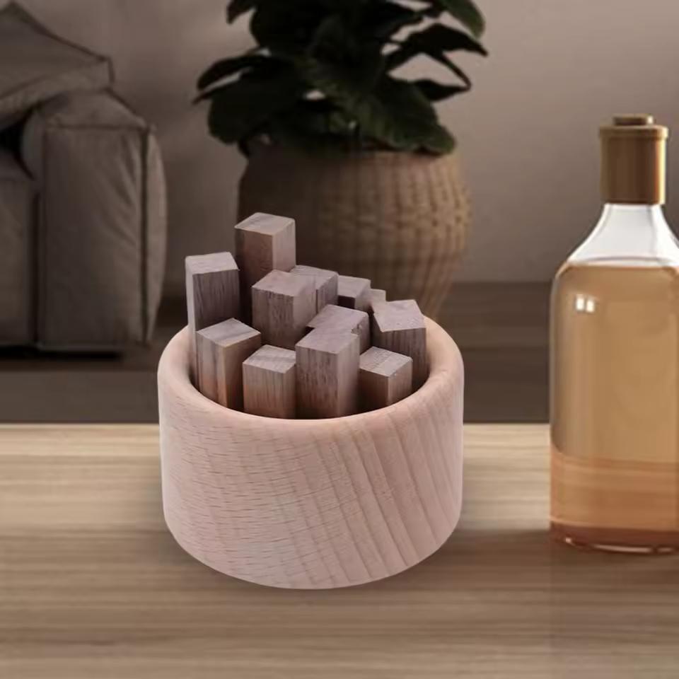 Wood Aromatherapy Natural Wood Diffuser Suitable for Home Car Round Design Decorative Dashboard Suitable for Office Desktop