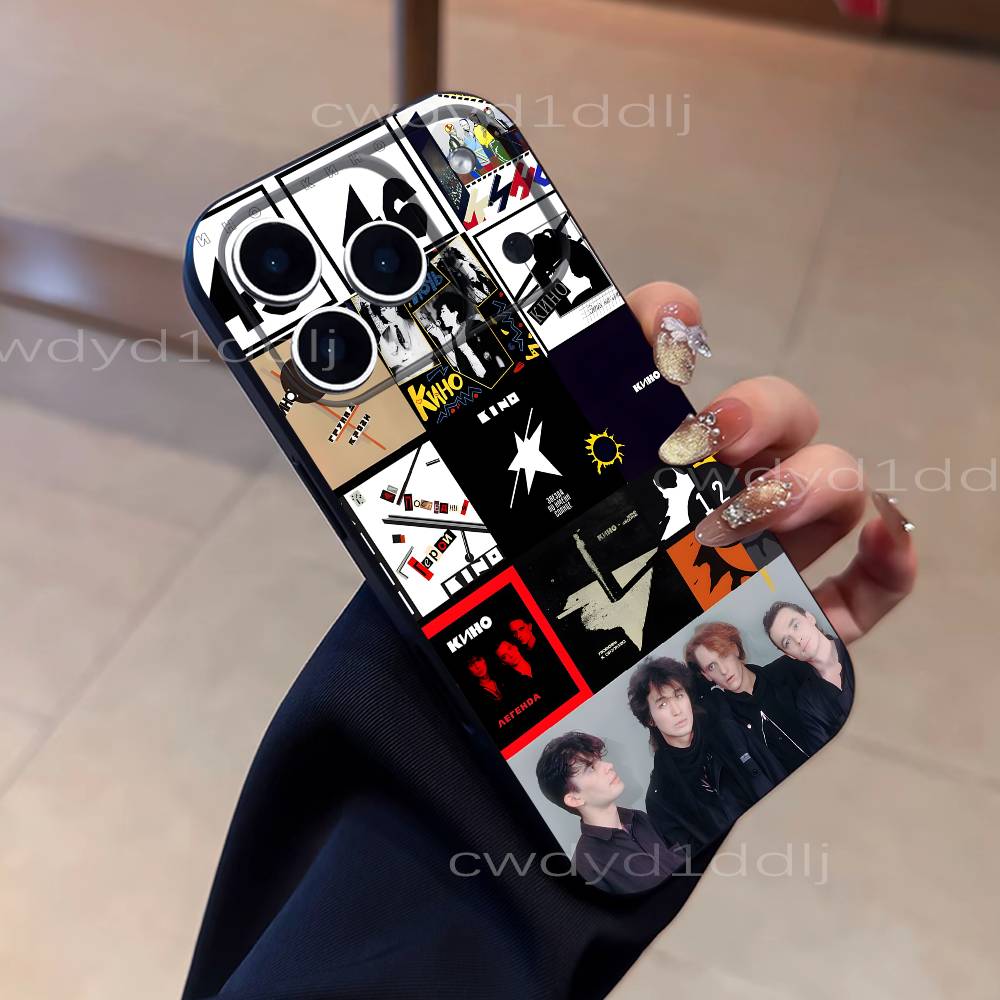 Band K-Kino Viktor Tsoi Phone Case For iPhone 17,16,15,11,12,14,13 Pro Max Mini XS,XR,7 Plus 16E Air Shockproof Soft Cover