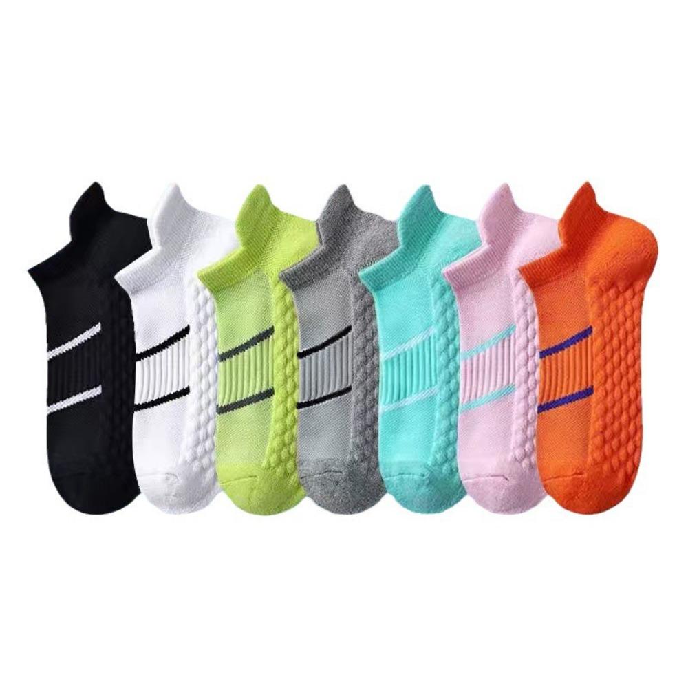 

5Pairs Breathable Striped Invisible Socks Anti-slip Ear Lifting Socks Ankle Thin Socks Summer 7pairs