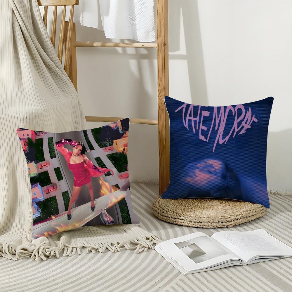 Singer Tate Mcrae Cushion Cover Breathable Linen Pillow Cover Skin-Friendly Home Decor Pillowcase With Hidden Zipper