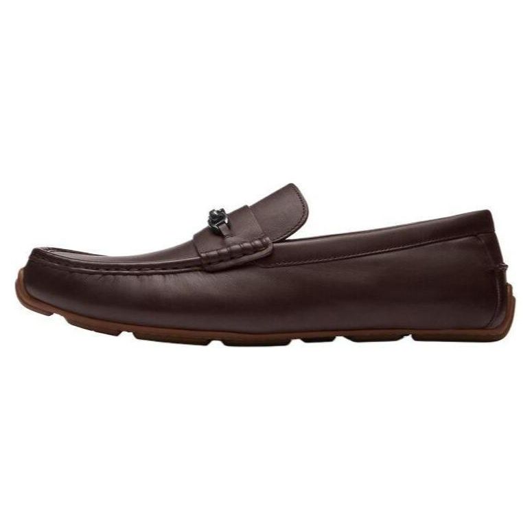 Coach Landon Driver Leather Round Toe Slip-On Loafers Men Loafers Brown CR887-MAH