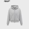Heavyweight 500g Oversized Men's Retro Hooded Jacket with Double Zippers, Anti-Wrinkle Design