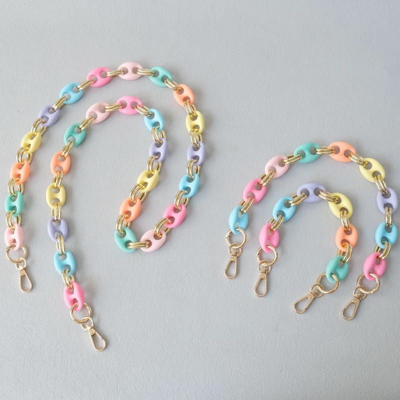 New Fashion Woman Bag Accessory Detachable Candy Acrylic Chain Cute Acrylic Luxury Strap Women Elegant Bag Shoulder Handle Chain