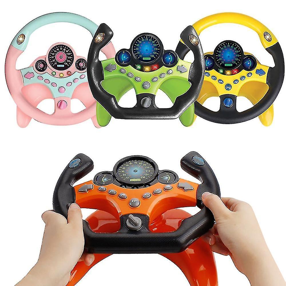 Elektrisches Simulations-Lenkrad Spielzeug mit Licht und Ton Pädagogisches Kinder Co-Pilot Kinder Auto Spielzeug Vokales Spielzeug Geschenk Ns2