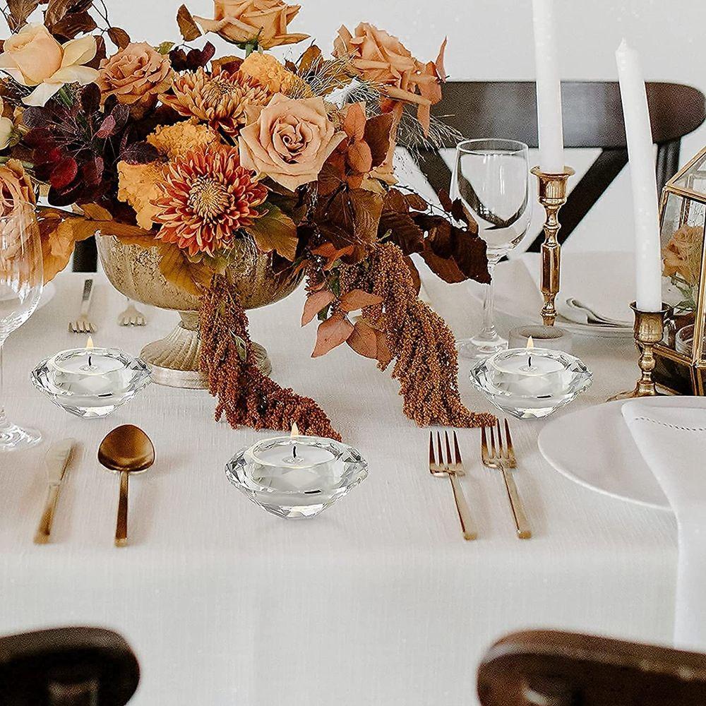 Candlelight Dinner Table Ornaments Crystal Candle Holder Home Decor Candlestick Wedding Decoration