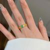 French Style High Carbon Diamond Mint Wheat Ring Unique Elegant Fashionable Womens Jewelry