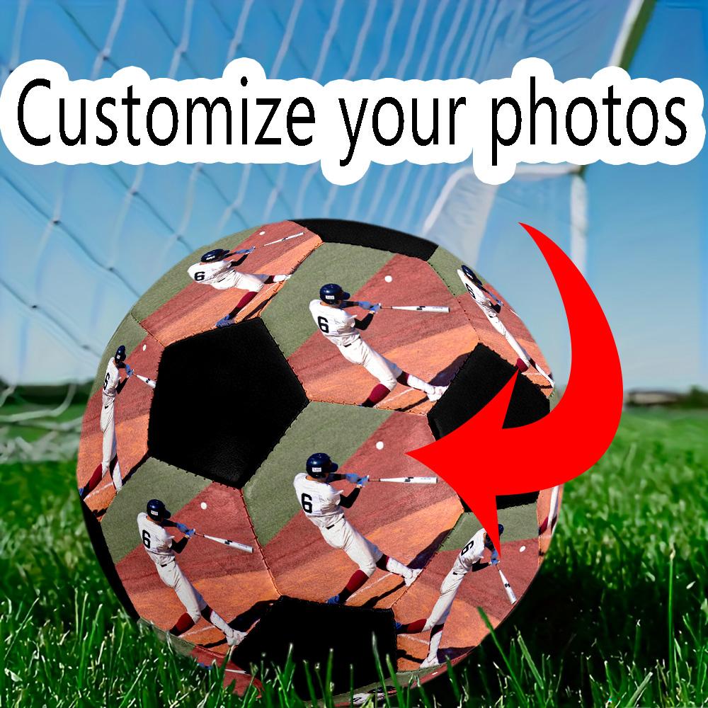 Baseball Player Customize Your picture Size 5 Soccer football Machine-Stitched Indoor/Outdoor Training and Matches Personalized Soccer Ball