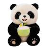 Cute Hamburger Backpack Panda Doll Creative Swimming Circle Red Panda Plush Toy Kids Ragdoll Gift