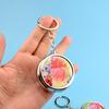 Pills Box Keychain With Mirror And Sealed Metal Compartment Keychain Moisture-Proof Medicines Dispenser Travel Accessory