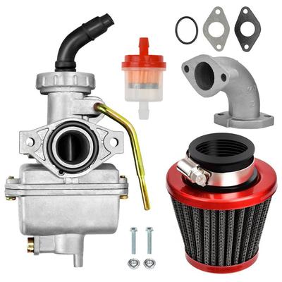 Sada karburátoru PZ22 Sada sacího potrubí filtru škrticí klapky pro motocykly Dirt Bike Terénní čtyřkolky