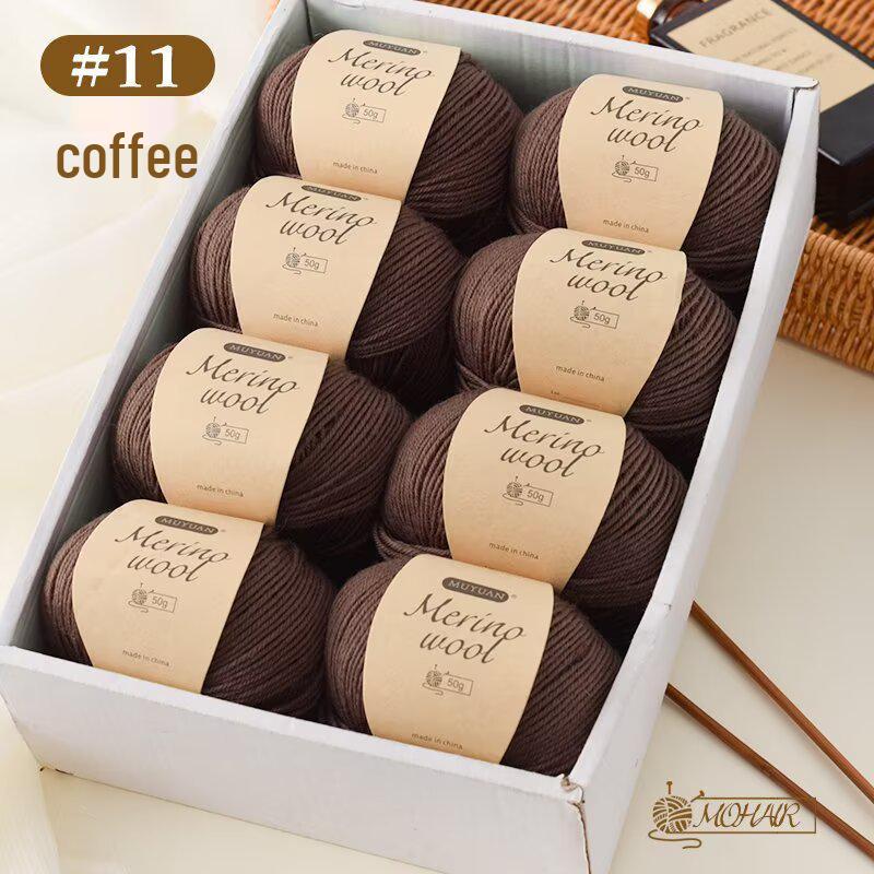 

Merino Wool 212 Medium Thick Hand-Knitted Yarn for DIY Scarves, Sweaters & Coats