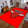 Chicago Bulls Red Bull Logo Design Patterned Carpet a Non Slip Rug Suitable for All Seasons and Any Setting, Gift