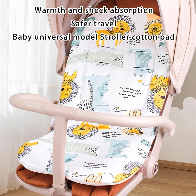 Strollers Seat Liner with Printed Pattern Pushchair Mattress Chair Pad Baby Carriers Cushion Seat Pad Infant Supply