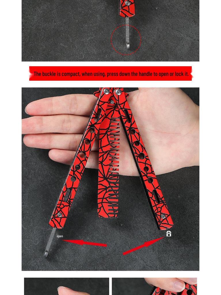 3D Folding Unsharpened Butterfly Practice Comb for Outdoor Training