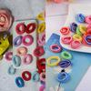 100Pcs Children Hair Rope Children Girls Scrunchie Ponytail Holder Band Multicolor Hair Tie Elastic