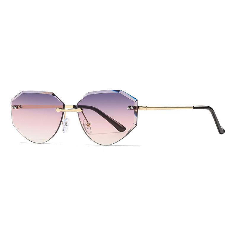 Uv400 Womens Polygon Sunglasses With Gray Lenses For Outdoor Sports And Fashion
