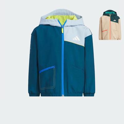 Boys' UPF 50+ Lightweight Hooded Windbreaker Jacket