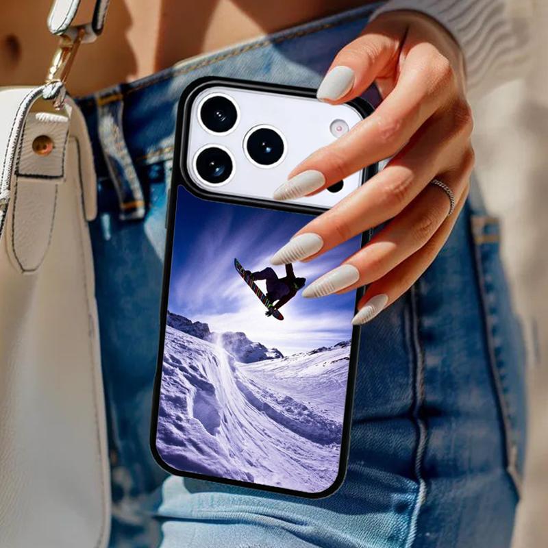 

Cool Sports Snowboarding Phone Case For iPhone 17 Air 14 15 13 12 Max Cover For Apple 14 15 16 16e 11 Pro Max Plus Coque iPhone 16plus