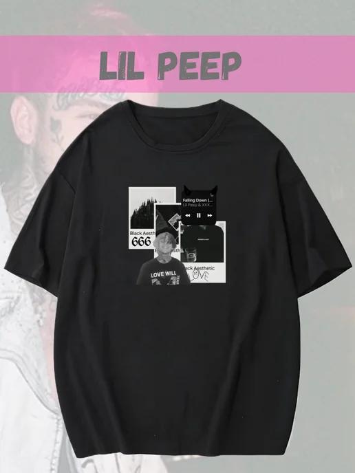 Oversized T-shirt with Lil Pip print L