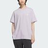 Adidas Logo Sports Casual Solid Color Round Neck Short Sleeve Drop Shoulder T-Shirt Unisex T-Shirt Silver Purple JI9067