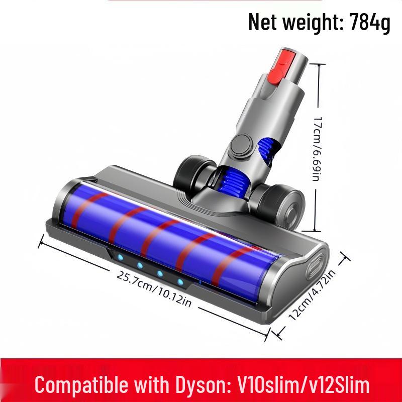 Dyson V6-V15 Slim Soft Plush Electric Roller Brush Head for Vacuum Cleaners