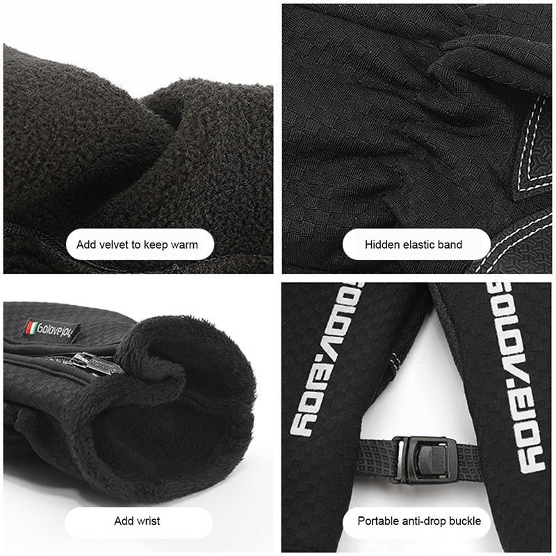 100% wodoodporne zimowe rękawiczki rowerowe wiatroszczelne sportowe rękawice narciarskie na rower skuter motocykl ciepłe rękawice