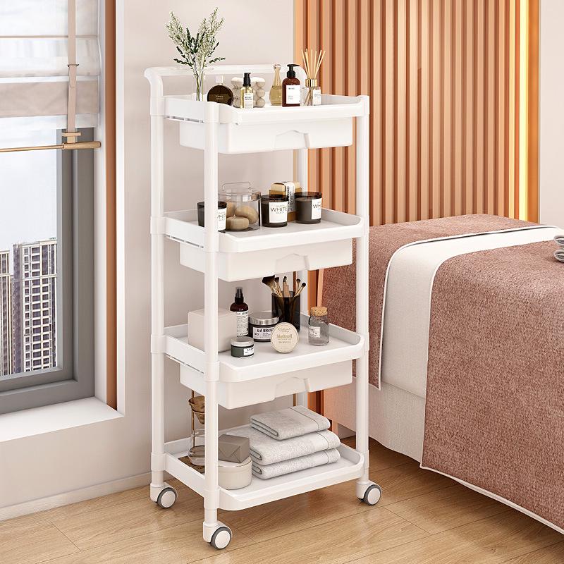 Wózek do salonu piękności: Dwupoziomowy wózek narzędziowy do przedłużania rzęs i artykułów do tatuażu