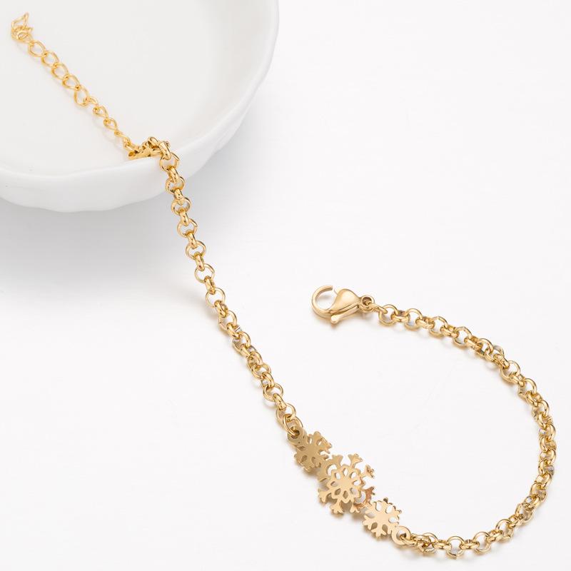 Damen Europäische und Amerikanische Mode Schneeflocken Armbänder - Perfekt für Weihnachts- und Neujahrsgeschenke