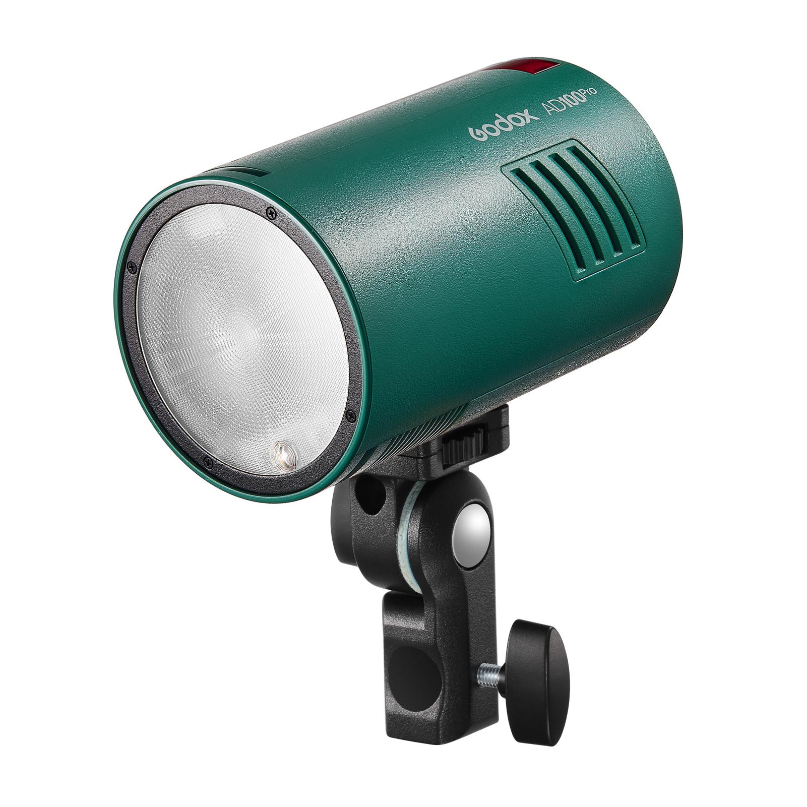 Godox AD100Pro Карманная студийная портретная вспышка Лампа для фотосъемки OLED-экран 5800K Синхронизация 1/8000 с UK Plug зелёный