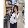 New Black One Shoulder Short Sleeve T-Shirt Women's Summer Pure Desire Loose Chic Top
