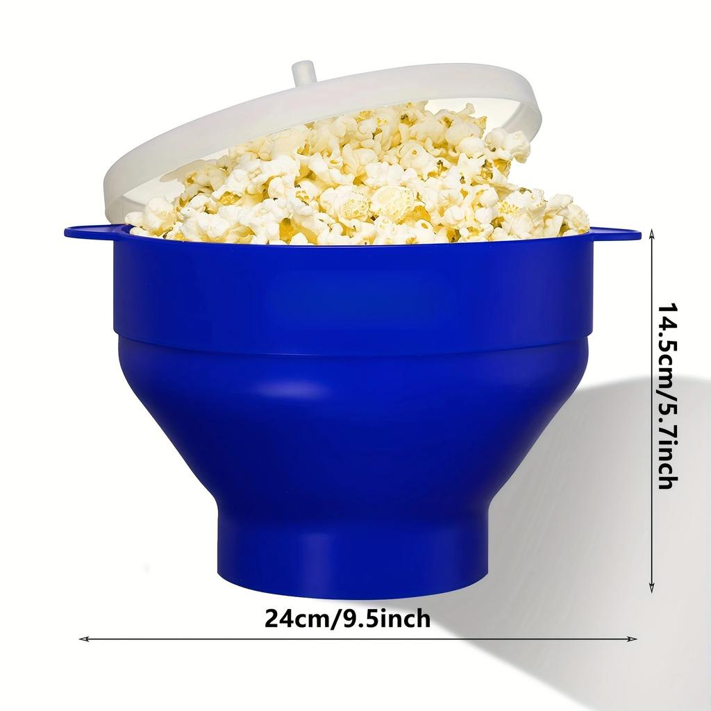 Mikrovågsugn Silikon Popcorn Maker Livsmedelskvalitet Vikbar Hög Kvalitet Kök Enkla Verktyg DIY Gör Popcorn Hink Skål med Lock Skålar