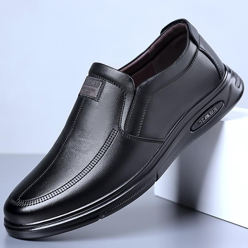 Non-slip waterproof and oil-proof kitchen leather shoes chef solid breathable work men's shoes summer men's leather casual sandals