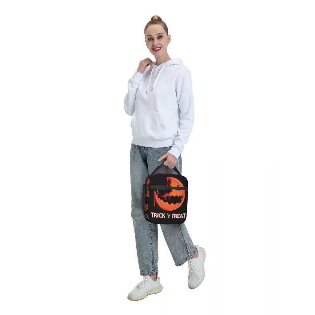 Treat Sam Halloween Horrorfilm Isolierte Lunchtaschen für Arbeit Schule Auslaufsicher Thermische Kühltasche Bento Box Frauen Kinder