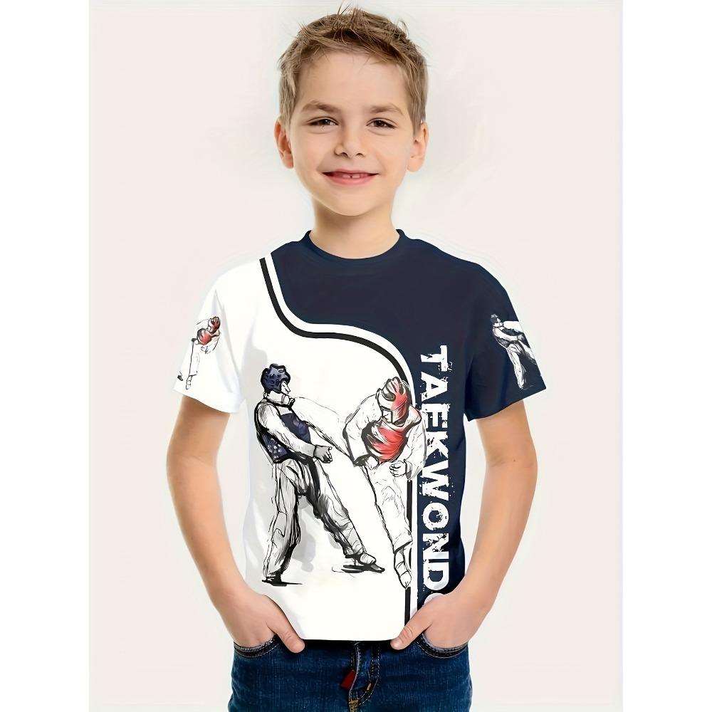 Children's Halloween Shark Pumpkin Printed Boys' T-shirt Short Sleeve Cartoon Pattern T-shirt Round Neck Children's Clothing