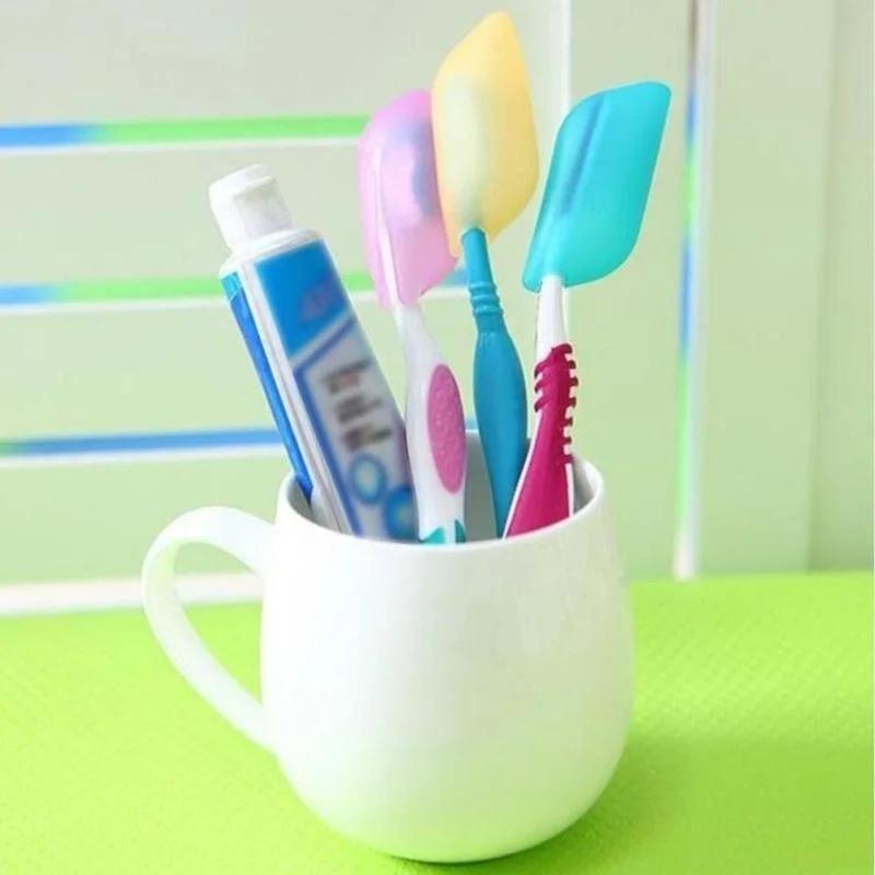 Toothbrush Head Portable Toothbrush Head Protection Sleeve Fashion Travel Supplies  (color:random)