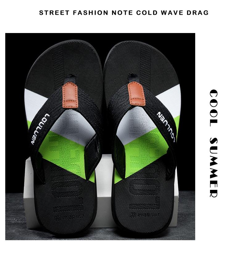 Korean Style Men's Non-Slip Beach Flip-Flops: Trendy, Cool, Outdoor Slippers