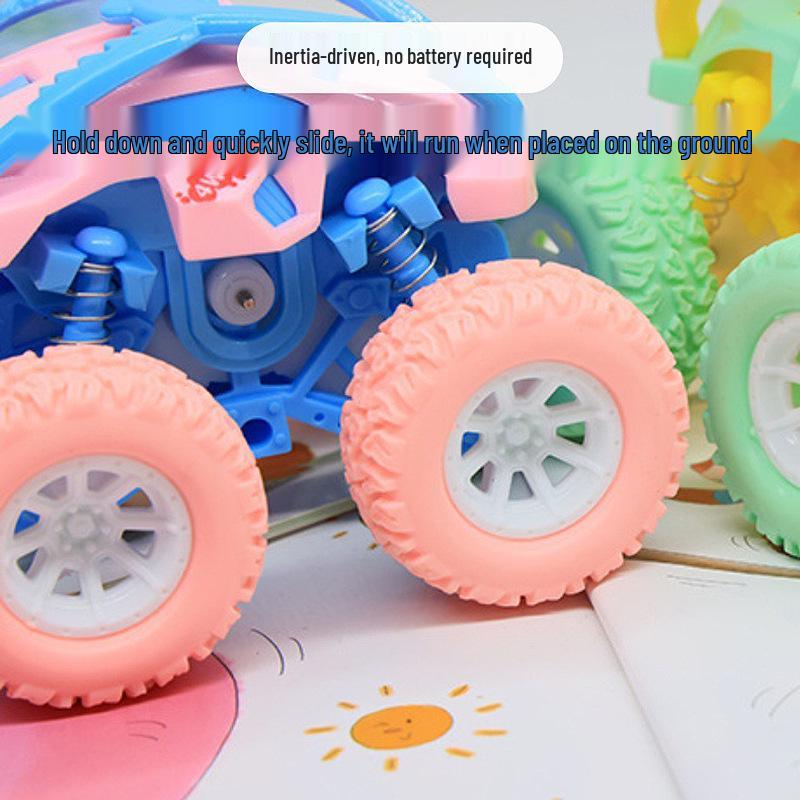 Macaron Inertial Tumbling Off-Road Toy Car for Kids