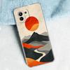 Phone Case For Xiaomi Mi 15 14 13 12 11 Lite 15T 13T 12T Pro Poco X7 X6 X5 Pro 5G X3 NFC F7 F6 F5 Cover Mountain Sunrise Line