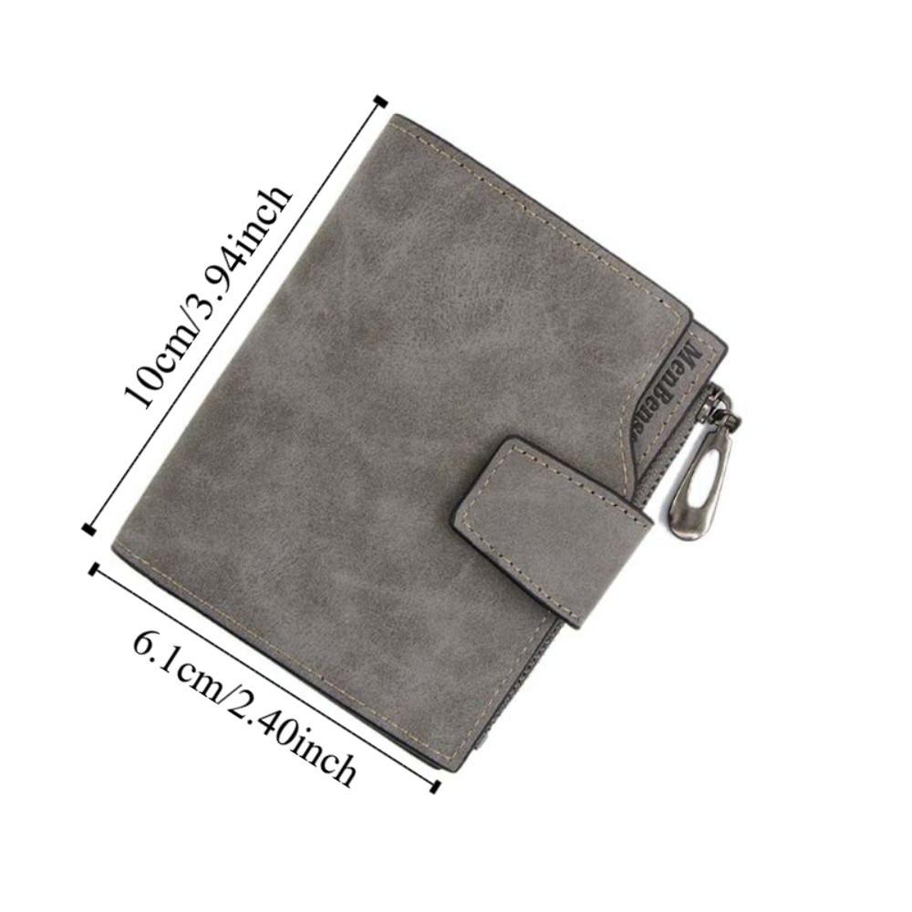 PU Leather Cash Purse Bag Large Capacity Short Wallets Portable Pocket Purse Wallet  Men Women