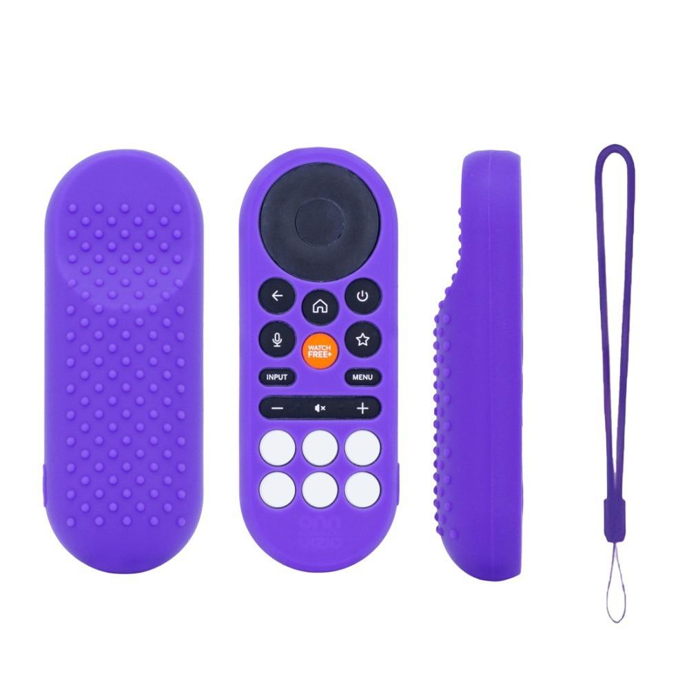 

High Quality Protector Silicone Cover Replacement with Lanyard Soft Shell Protective Case for VIZIO Smart TV Remote XRT281 фиолетовый