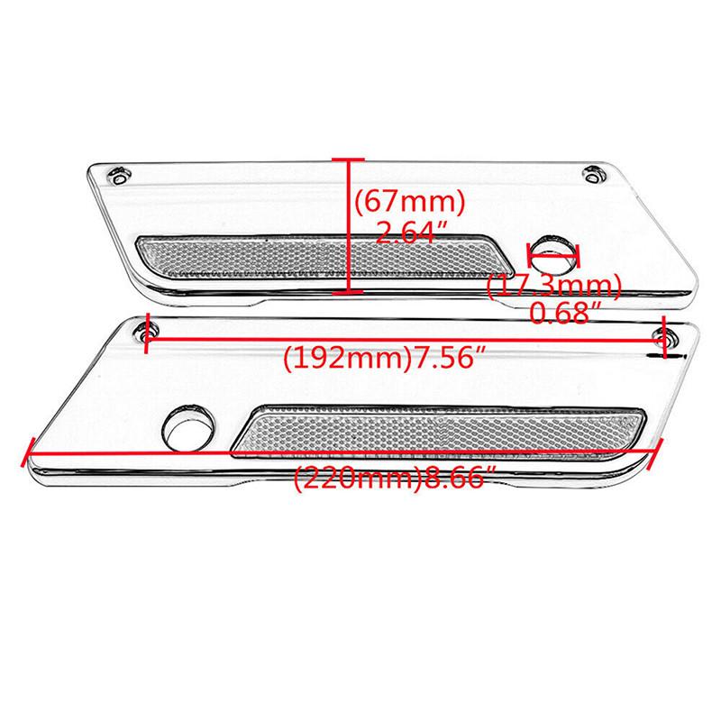 1 Pair Motorcycle Hard Saddlebag Latch Cover For Harley Touring Road King Street Glide Electra Glide Ultra-Classic FLT 1993-2013